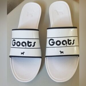 White Goats Slide Sandals